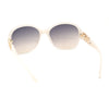 Womens Metal Heart Jewel Chain Hinge Classic Round Butterfly Plastic Sunglasses