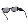 Womens Geometric Square Bevel Rectangle Rhinestone Jewel Plastic Sunglasses