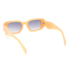 Womens Geometric Square Bevel Rectangle Rhinestone Jewel Plastic Sunglasses