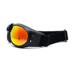 Cafe Racer Reflective Color Mirror Lens Retro Paded Riding Goggle Sunglasses