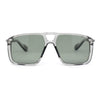 Gentlemanly Luxury Mogul High Temple Flat Top Racer Plastic Sunglasses