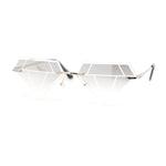 Kids Size Fun Bling Diamond Lens Rimless Party Shade Sunglasses