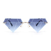 Kids Size Fun Bling Diamond Lens Rimless Party Shade Sunglasses