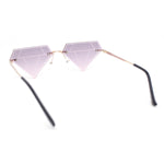 Kids Size Fun Bling Diamond Lens Rimless Party Shade Sunglasses