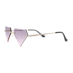 Kids Size Fun Bling Diamond Lens Rimless Party Shade Sunglasses