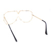 Luxurious Designer Shield Rimless Oversized Racer Metal Frame Mogul Sunglasses