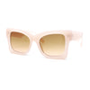 Womens Thick Plastic Horn Rim Squared Butterfly Fancy Fashion Sunglasses