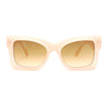 Womens Thick Plastic Horn Rim Squared Butterfly Fancy Fashion Sunglasses