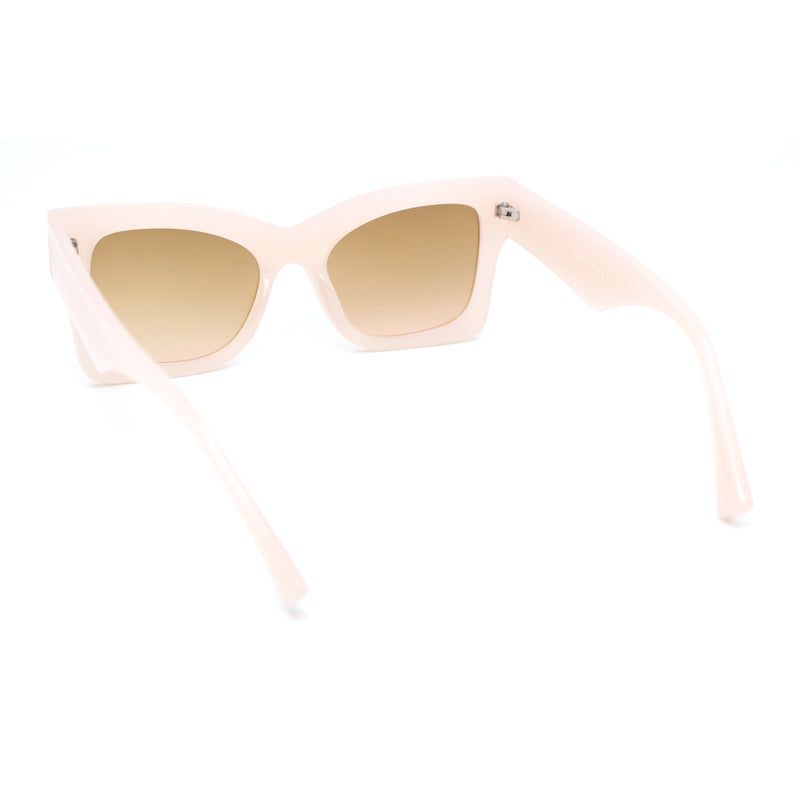 Womens Thick Plastic Horn Rim Squared Butterfly Fancy Fashion Sunglasses
