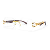 Rimless Octagon Jaguar Jewel Wood Buff Arm Hustler Designer Fashion Sunglasses