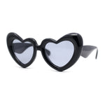 Iconic Womens Bubble Thick Valentines Heart Shape Plastic Fun Sunglasses