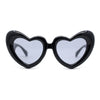 Iconic Womens Bubble Thick Valentines Heart Shape Plastic Fun Sunglasses