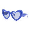 Iconic Womens Bubble Thick Valentines Heart Shape Plastic Fun Sunglasses