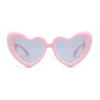 Iconic Womens Bubble Thick Valentines Heart Shape Plastic Fun Sunglasses