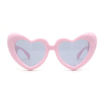 Iconic Womens Bubble Thick Valentines Heart Shape Plastic Fun Sunglasses