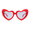 Iconic Womens Bubble Thick Valentines Heart Shape Plastic Fun Sunglasses