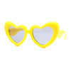 Iconic Womens Bubble Thick Valentines Heart Shape Plastic Fun Sunglasses