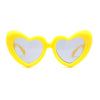 Iconic Womens Bubble Thick Valentines Heart Shape Plastic Fun Sunglasses