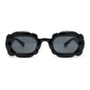 Womens Unique Cloud Shape Rectangular Mod Plastic Fashion Sunglasses