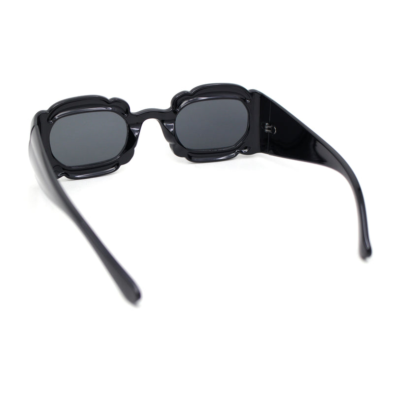 Womens Unique Cloud Shape Rectangular Mod Plastic Fashion Sunglasses