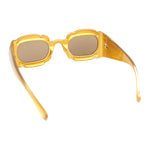 Womens Unique Cloud Shape Rectangular Mod Plastic Fashion Sunglasses