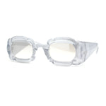 Womens Unique Cloud Shape Rectangular Mod Plastic Fashion Sunglasses