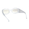 Womens Unique Cloud Shape Rectangular Mod Plastic Fashion Sunglasses