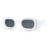 Womens Unique Cloud Shape Rectangular Mod Plastic Fashion Sunglasses