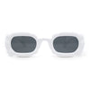 Womens Unique Cloud Shape Rectangular Mod Plastic Fashion Sunglasses