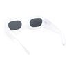 Womens Unique Cloud Shape Rectangular Mod Plastic Fashion Sunglasses