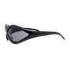 Womens Oval Tear Drop Retro Thin Plastic Trendy 90s Sport Sunglasses