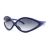 Womens Oval Tear Drop Retro Thin Plastic Trendy 90s Sport Sunglasses