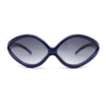 Womens Oval Tear Drop Retro Thin Plastic Trendy 90s Sport Sunglasses