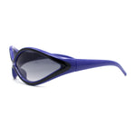 Womens Oval Tear Drop Retro Thin Plastic Trendy 90s Sport Sunglasses