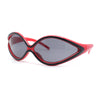 Womens Oval Tear Drop Retro Thin Plastic Trendy 90s Sport Sunglasses