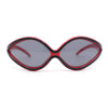 Womens Oval Tear Drop Retro Thin Plastic Trendy 90s Sport Sunglasses