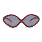 Womens Oval Tear Drop Retro Thin Plastic Trendy 90s Sport Sunglasses