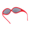 Womens Oval Tear Drop Retro Thin Plastic Trendy 90s Sport Sunglasses