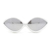 Womens Oval Tear Drop Retro Thin Plastic Trendy 90s Sport Sunglasses