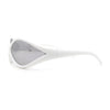 Womens Oval Tear Drop Retro Thin Plastic Trendy 90s Sport Sunglasses