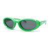 Trendy Oval Rectangular 90s Sport Styling Plastic Fashion Sunglasses