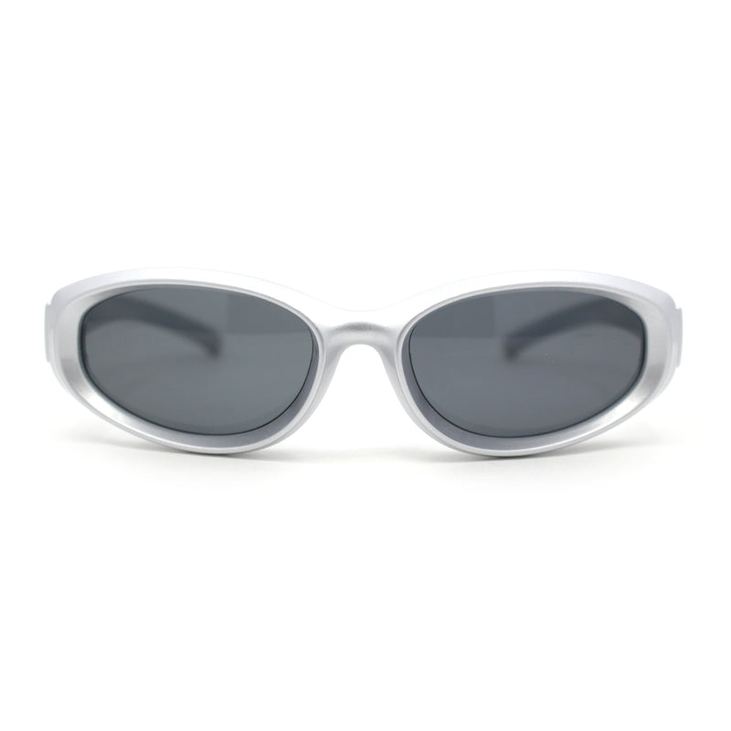 Trendy Oval Rectangular 90s Sport Styling Plastic Fashion Sunglasses