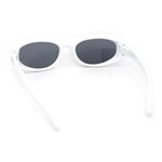 Trendy Oval Rectangular 90s Sport Styling Plastic Fashion Sunglasses