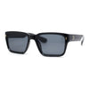 Mens Retro Hipster Narrow Rectangular Plastic Mod Fashion Sunglasses