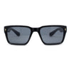 Mens Retro Hipster Narrow Rectangular Plastic Mod Fashion Sunglasses