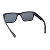 Mens Retro Hipster Narrow Rectangular Plastic Mod Fashion Sunglasses