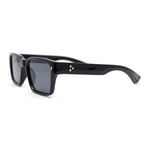 Mens Retro Hipster Narrow Rectangular Plastic Mod Fashion Sunglasses