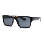 Mens Retro Hipster Narrow Rectangular Plastic Mod Fashion Sunglasses