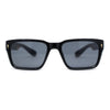 Mens Retro Hipster Narrow Rectangular Plastic Mod Fashion Sunglasses