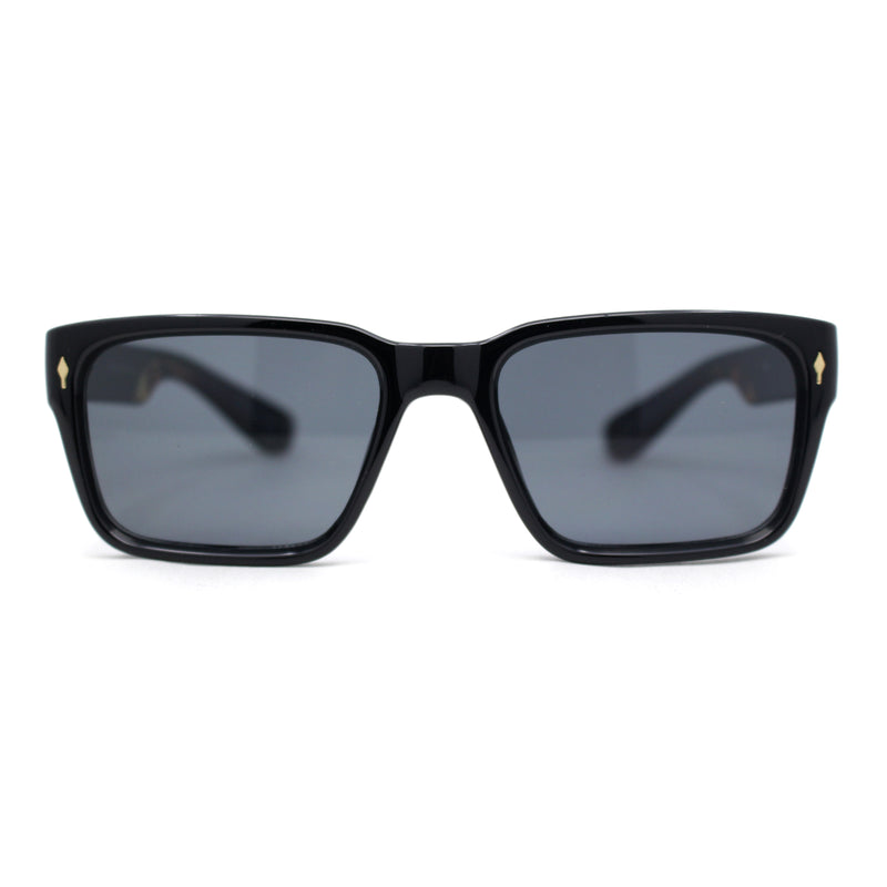 Mens Retro Hipster Narrow Rectangular Plastic Mod Fashion Sunglasses